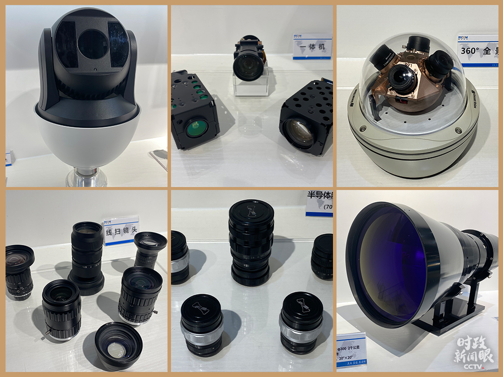 △置身各類大小不一、型號各異的鏡頭展廳，有隨時隨地被“聚焦”的感覺。（總臺央視記者李輝拍攝）